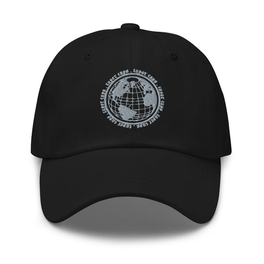 Dad hat Circle Earth Silver Embroidery