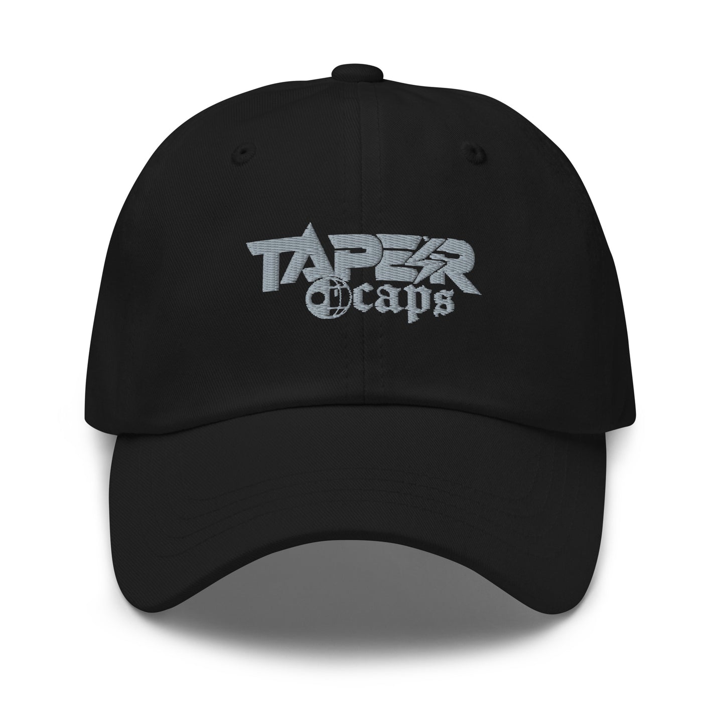 Dad hat Taper Caps Silver Embroidery