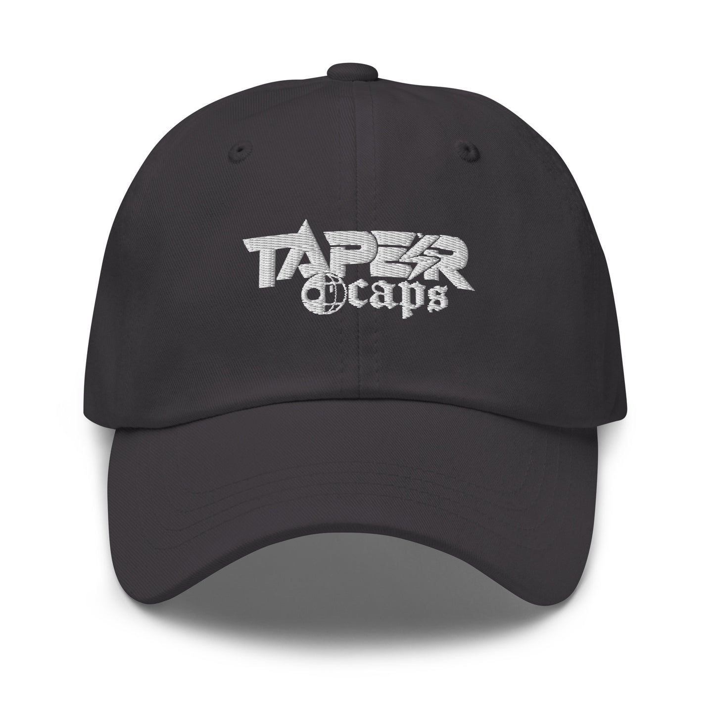 Dad hat Taper Caps White Embroidery