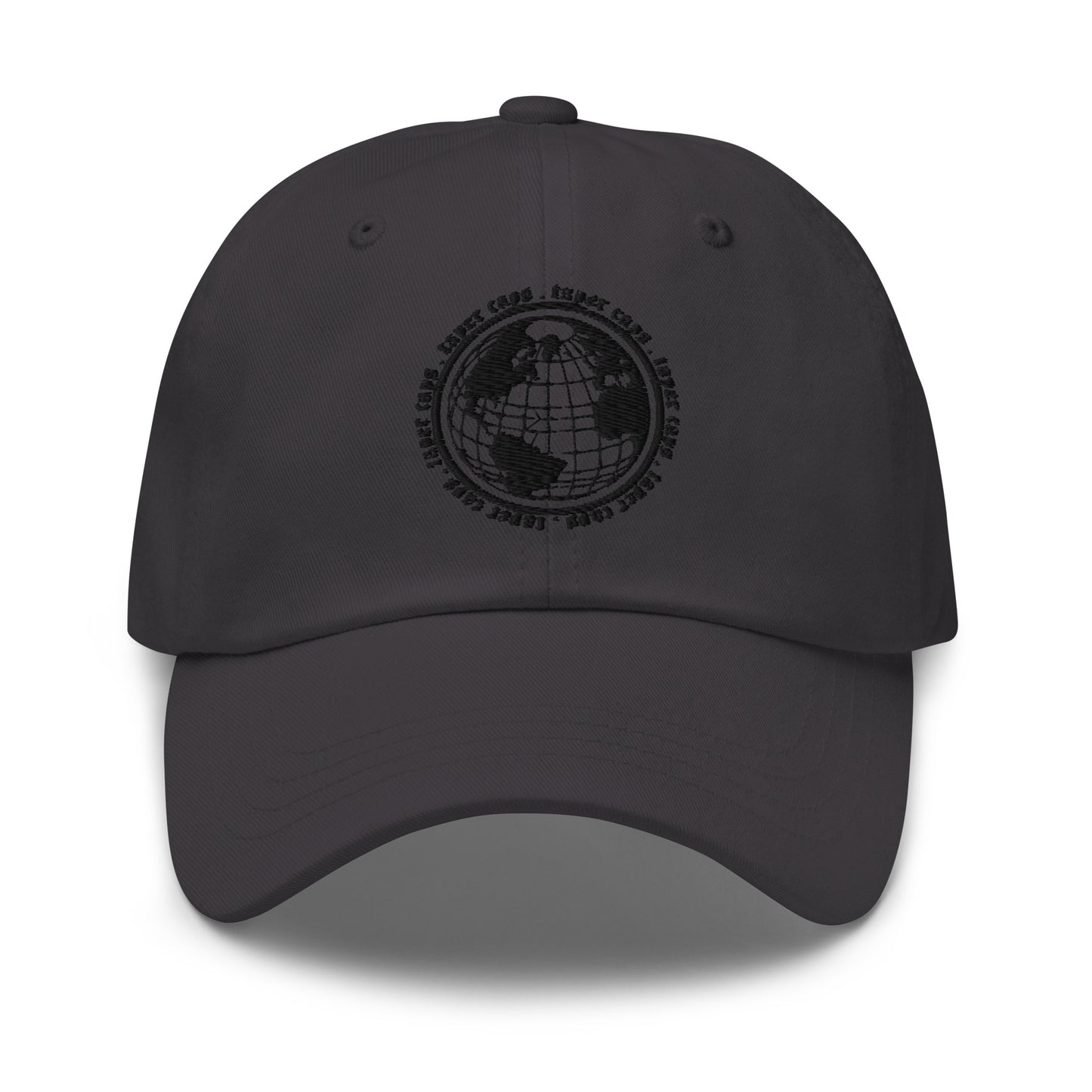 Dad hat Circle Earth Black Embroidery