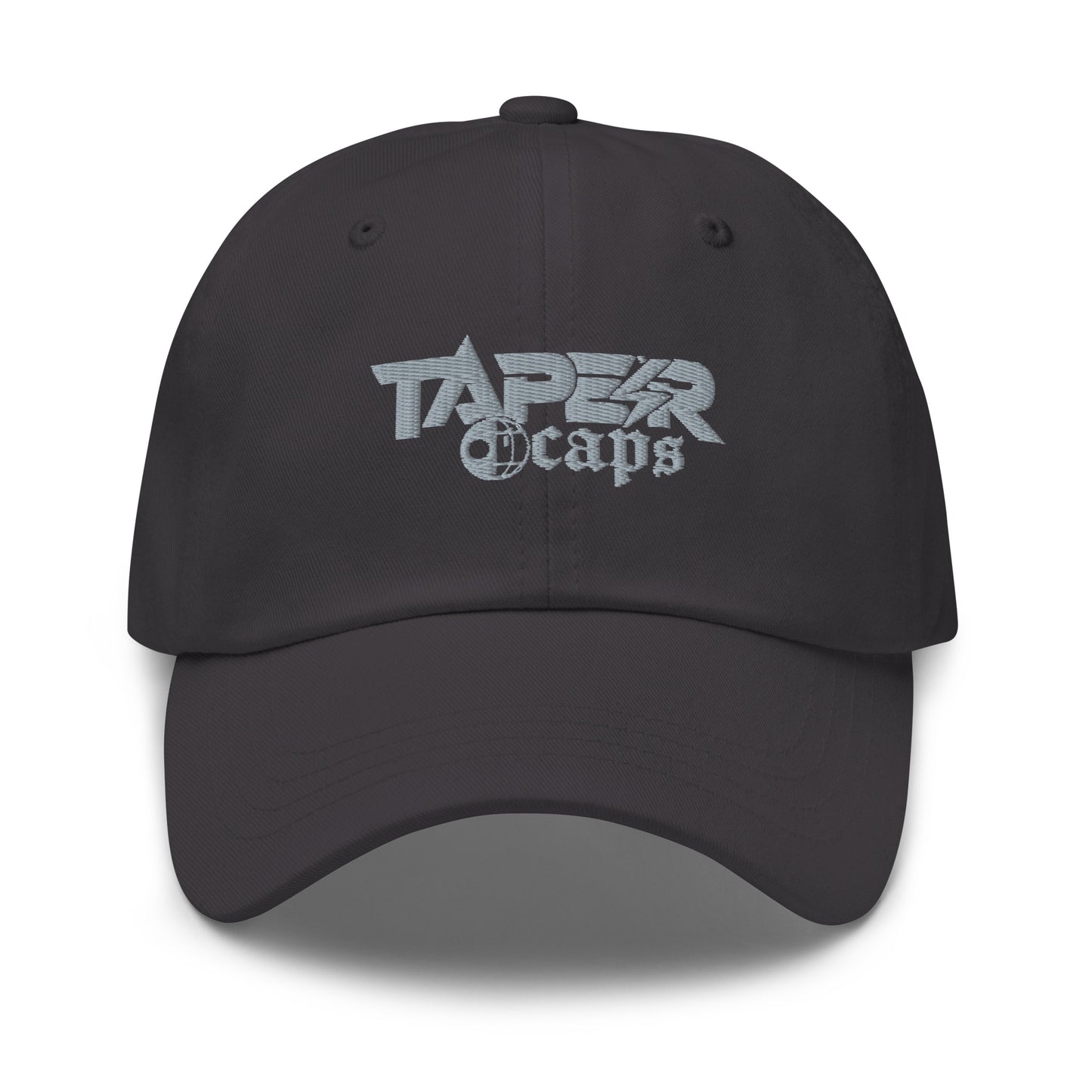 Dad hat Taper Caps Silver Embroidery