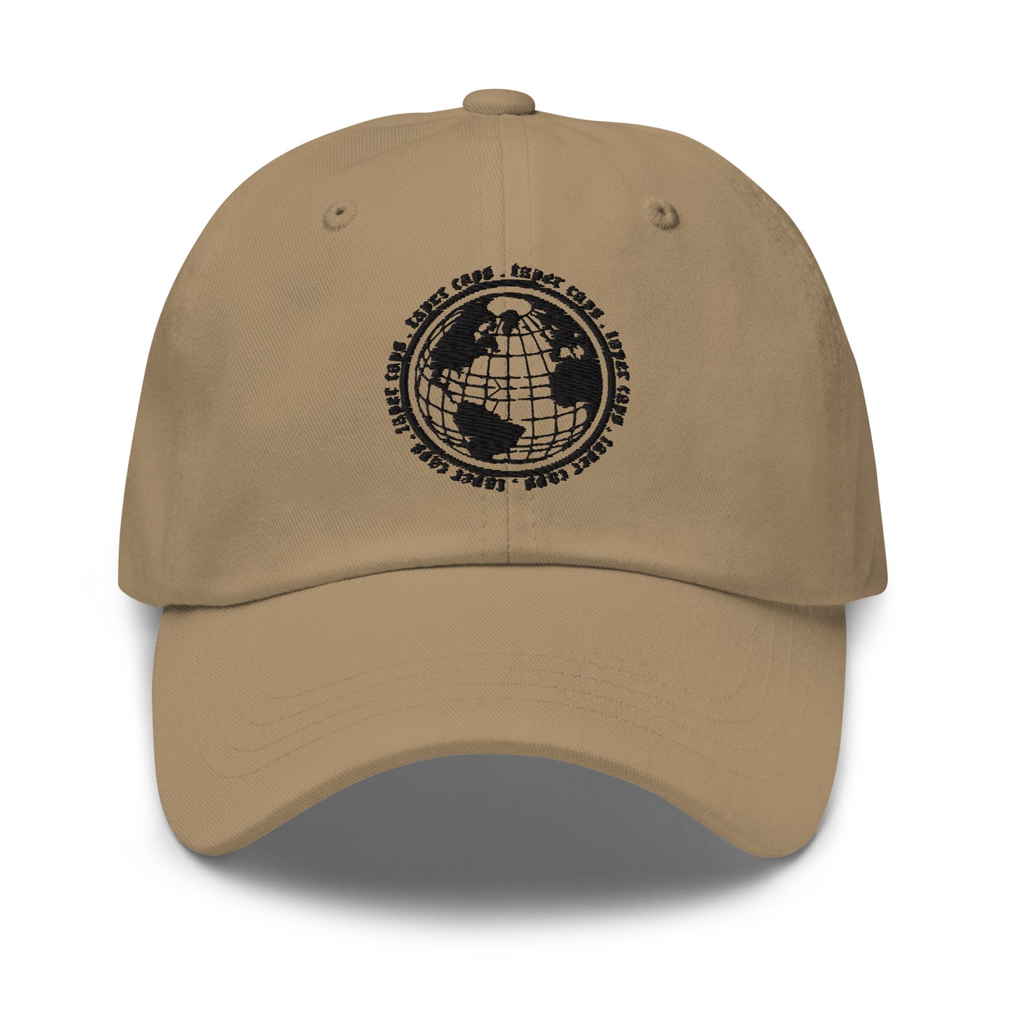 Dad hat Circle Earth Black Embroidery