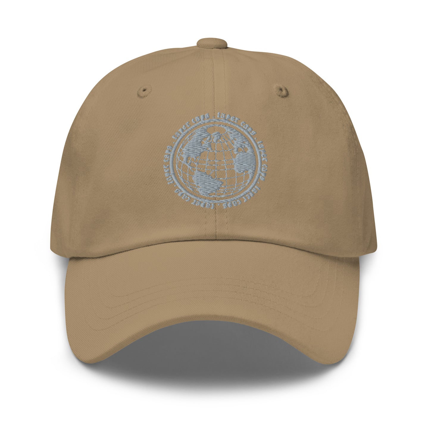 Dad hat Circle Earth Silver Embroidery