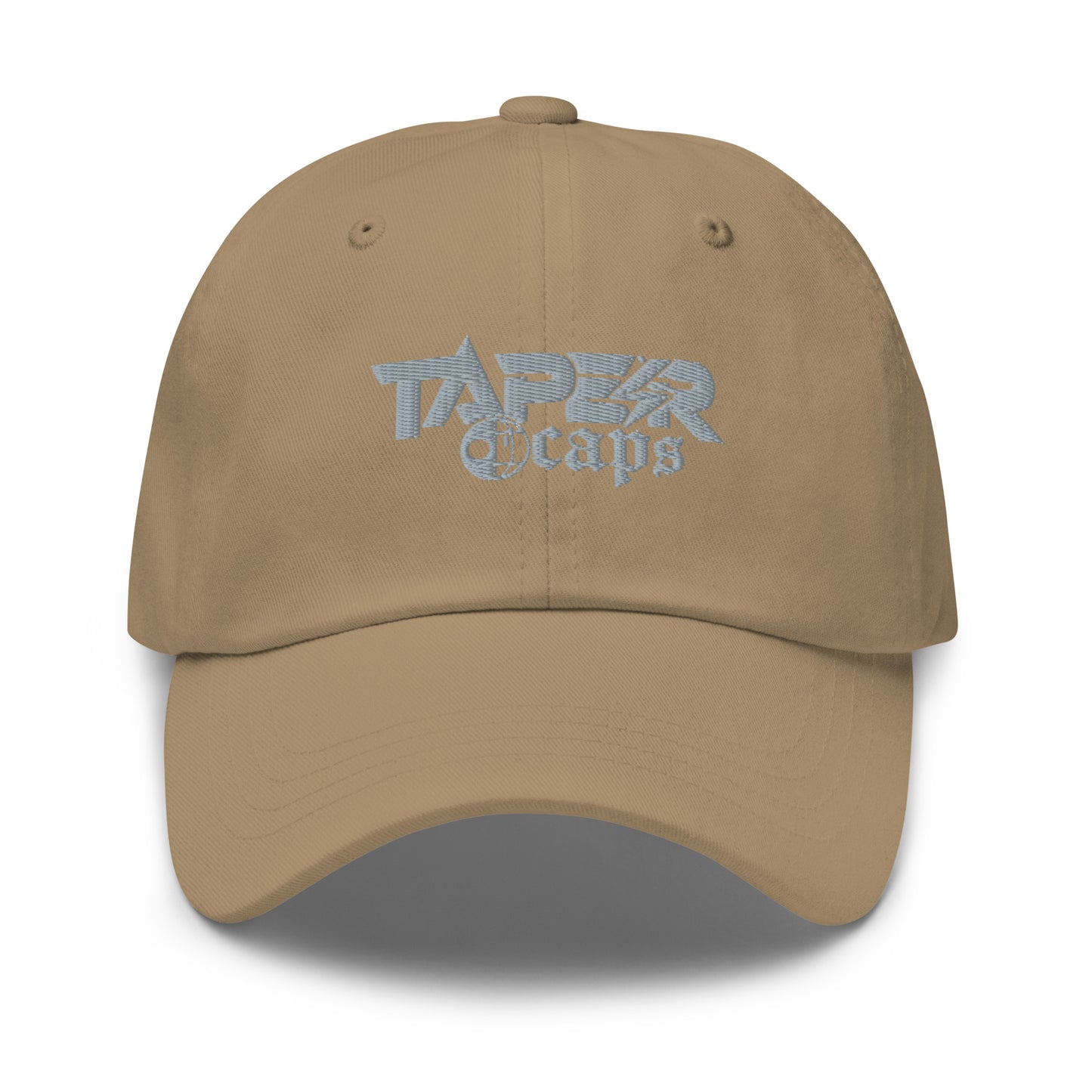 Dad hat Taper Caps Silver Embroidery