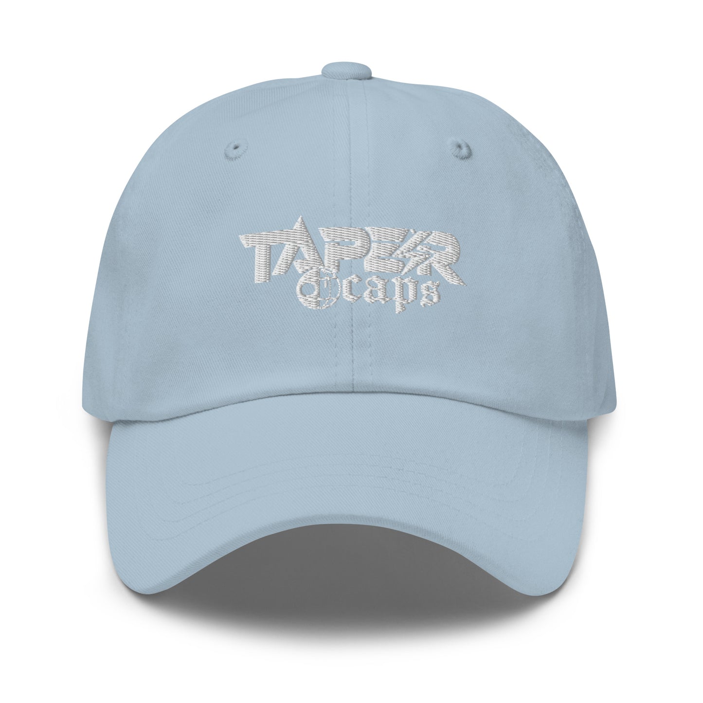 Dad hat Taper Caps White Embroidery