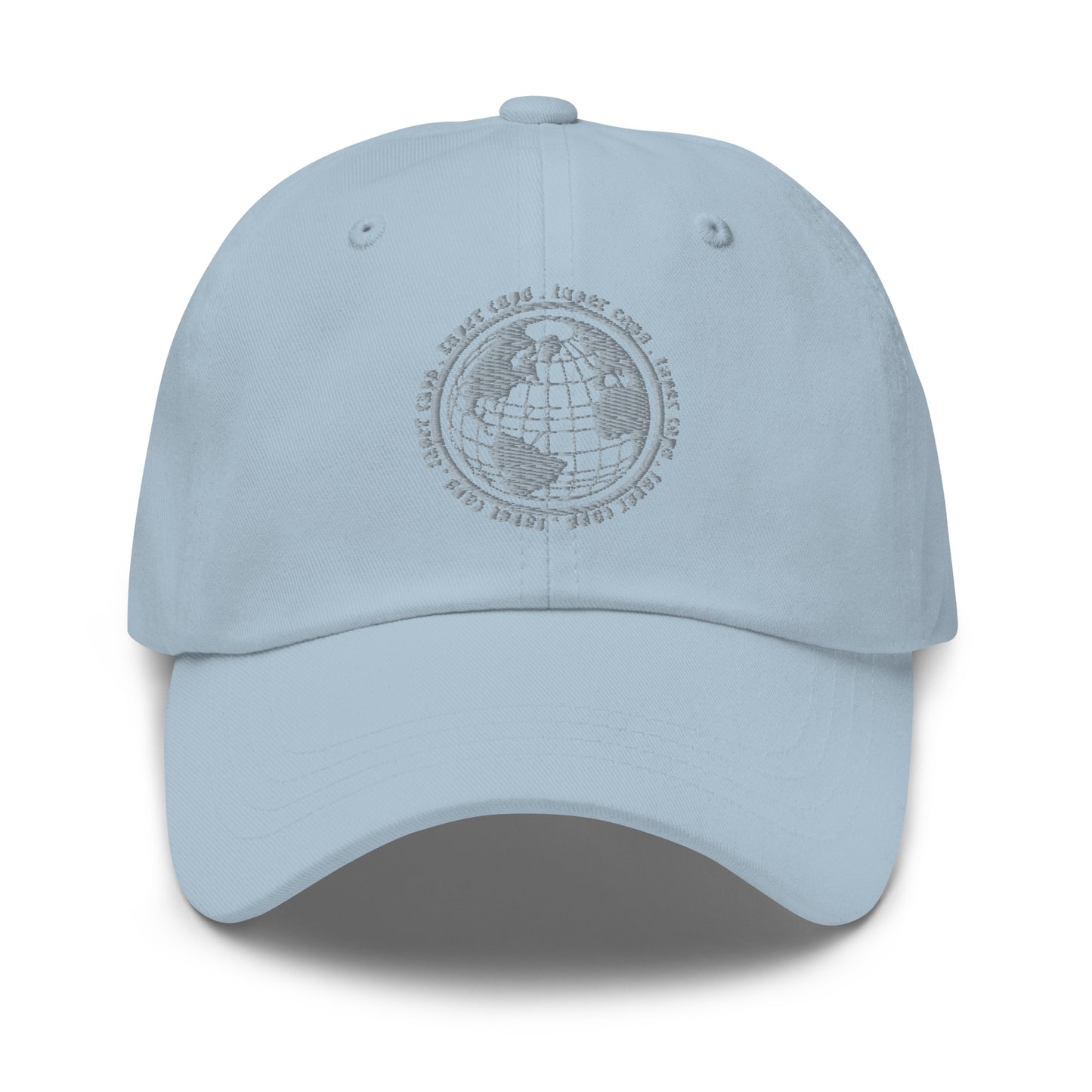 Dad hat Circle Earth Silver Embroidery