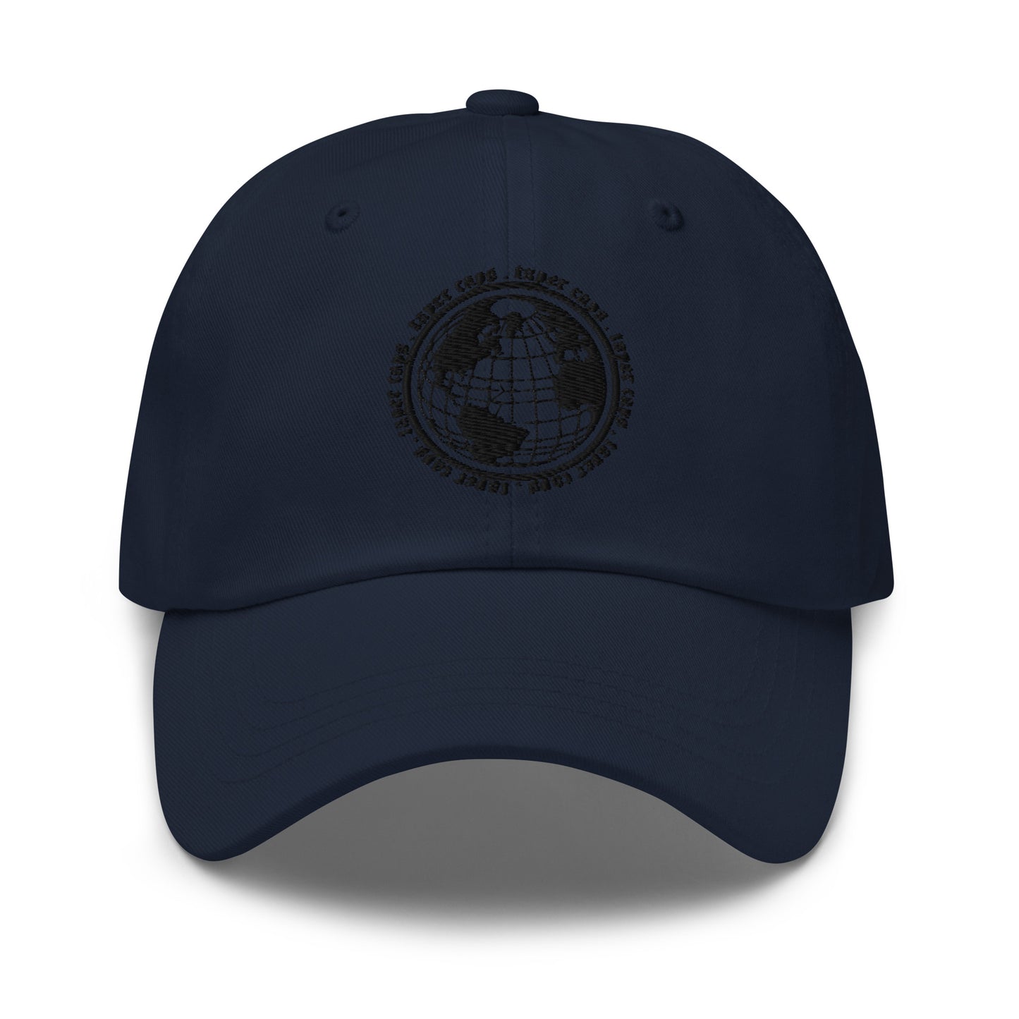 Dad hat Circle Earth Black Embroidery