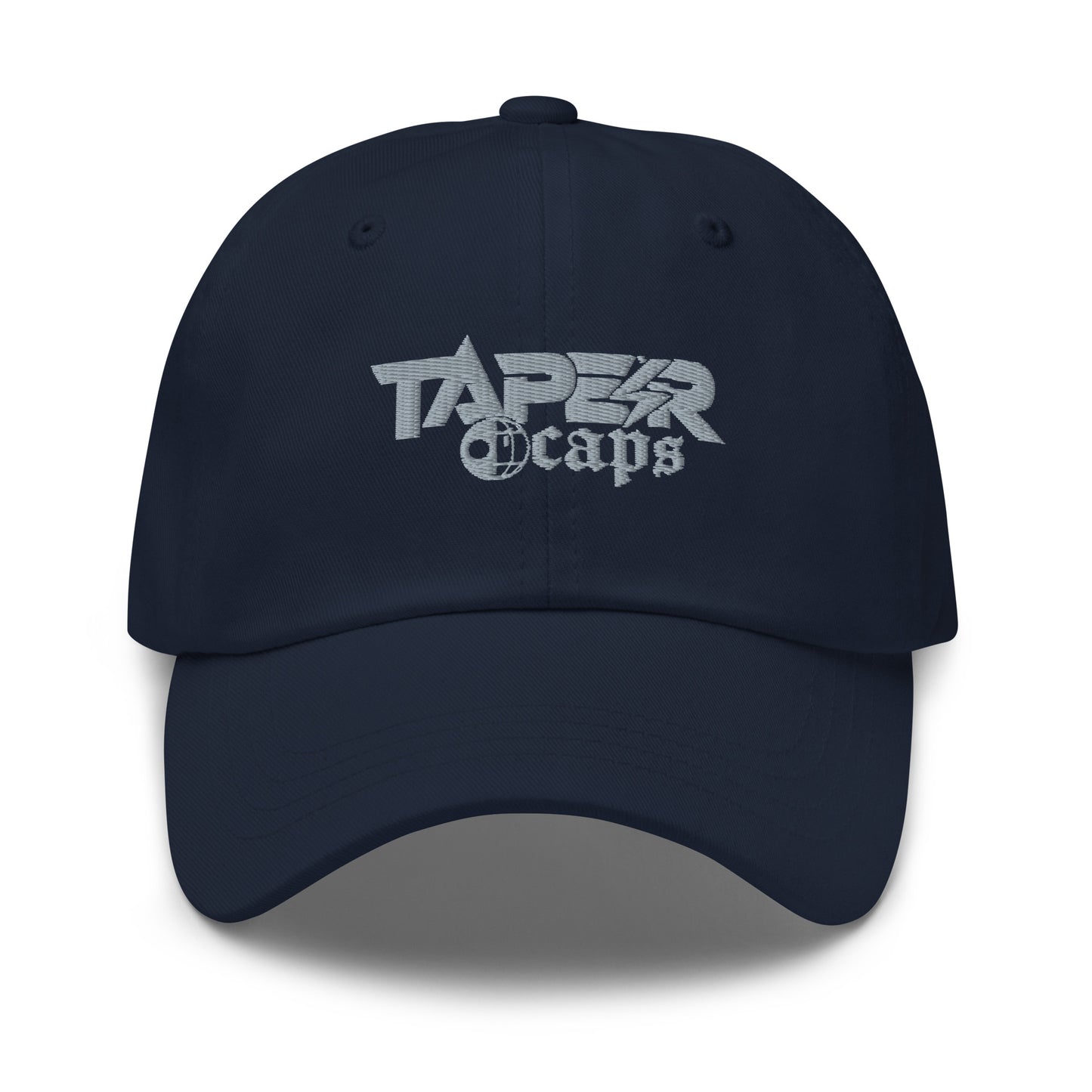 Dad hat Taper Caps Silver Embroidery