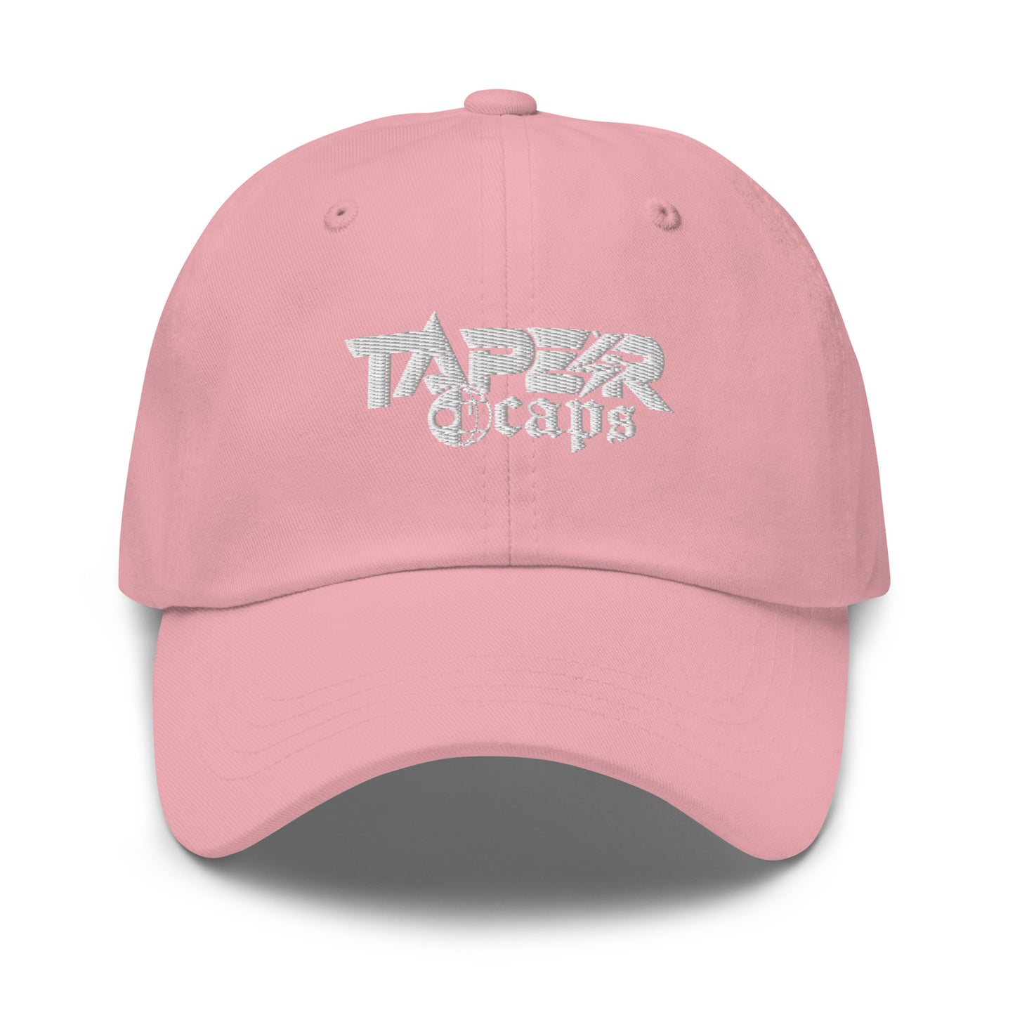 Dad hat Taper Caps White Embroidery