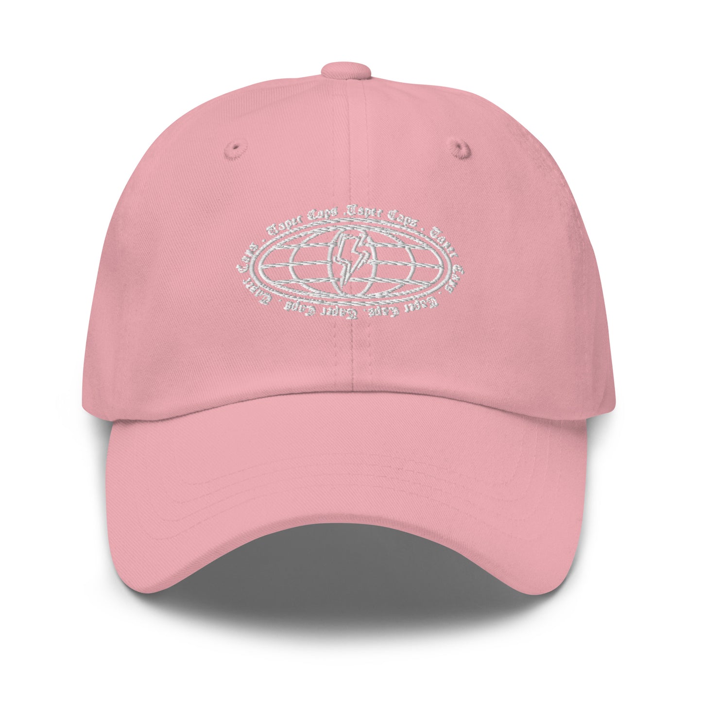 Dad hat Oval Earth White Embroidery