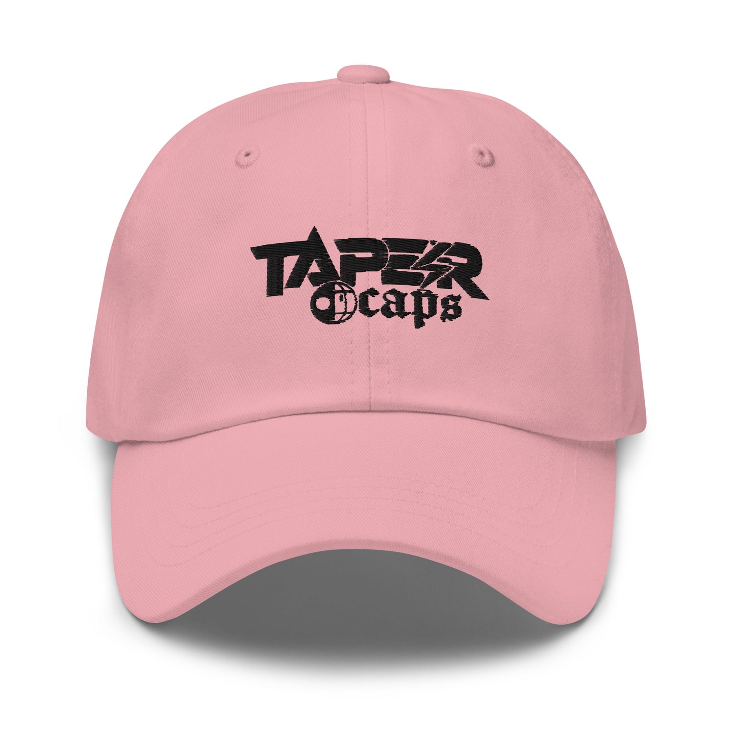 Dad hat Taper Caps Black Embroidery