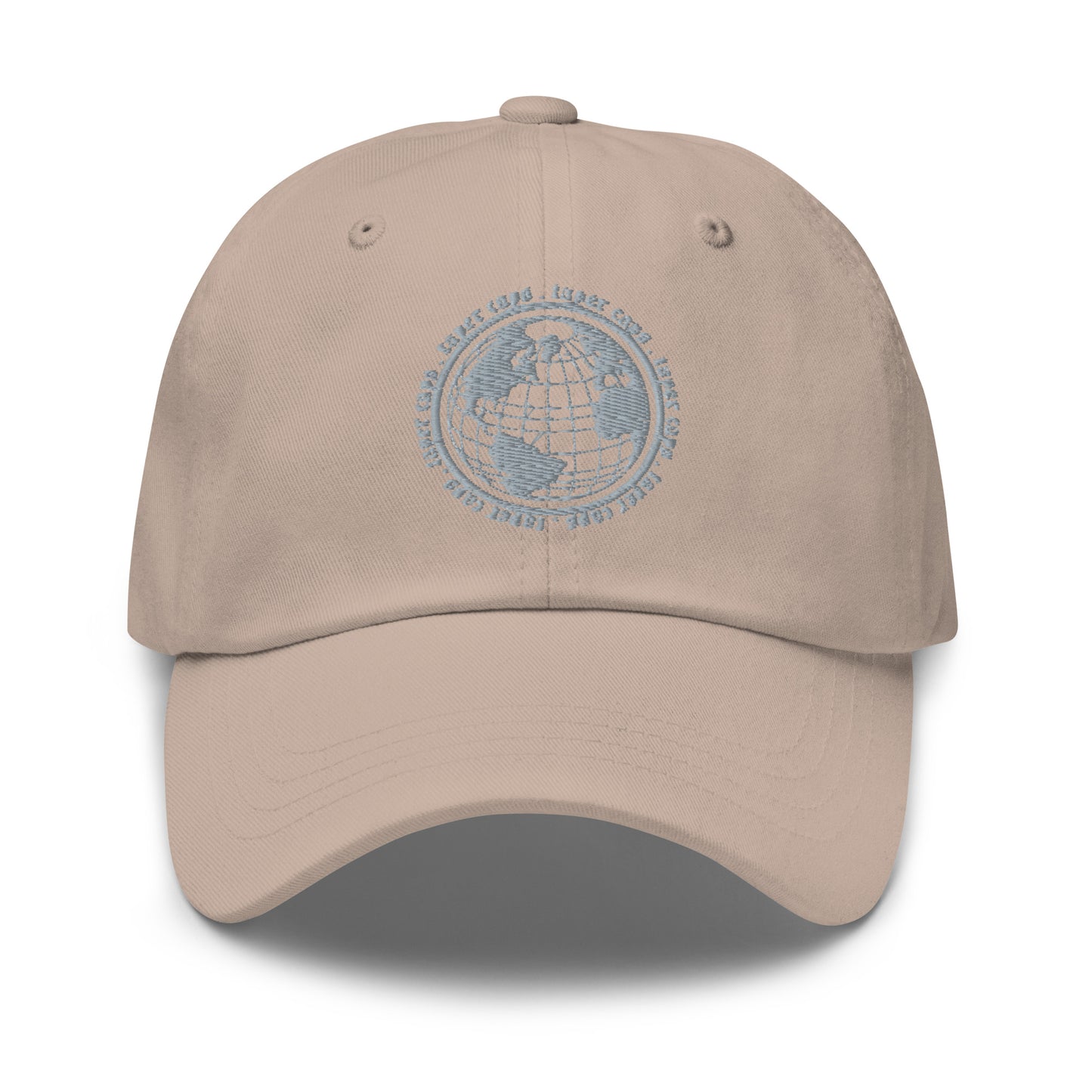 Dad hat Circle Earth Silver Embroidery