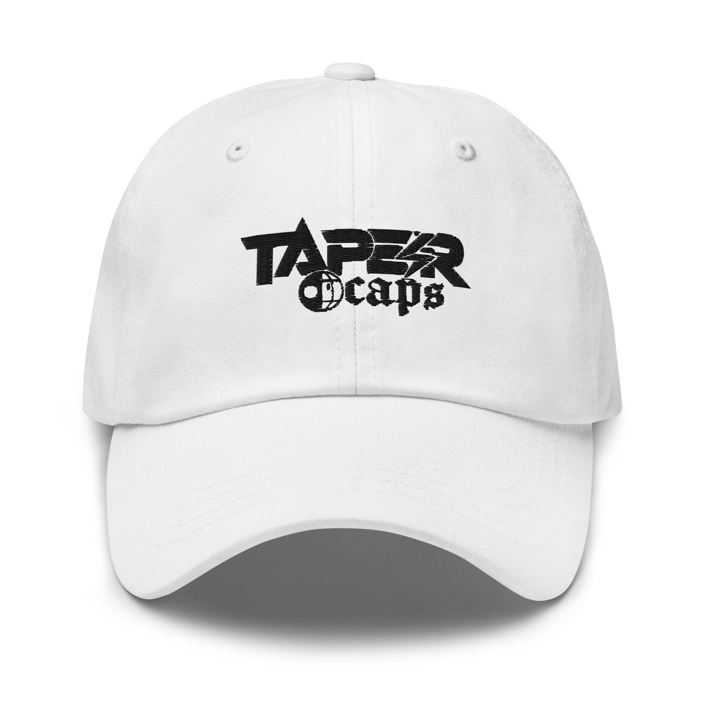 Dad hat Taper Caps Black Embroidery