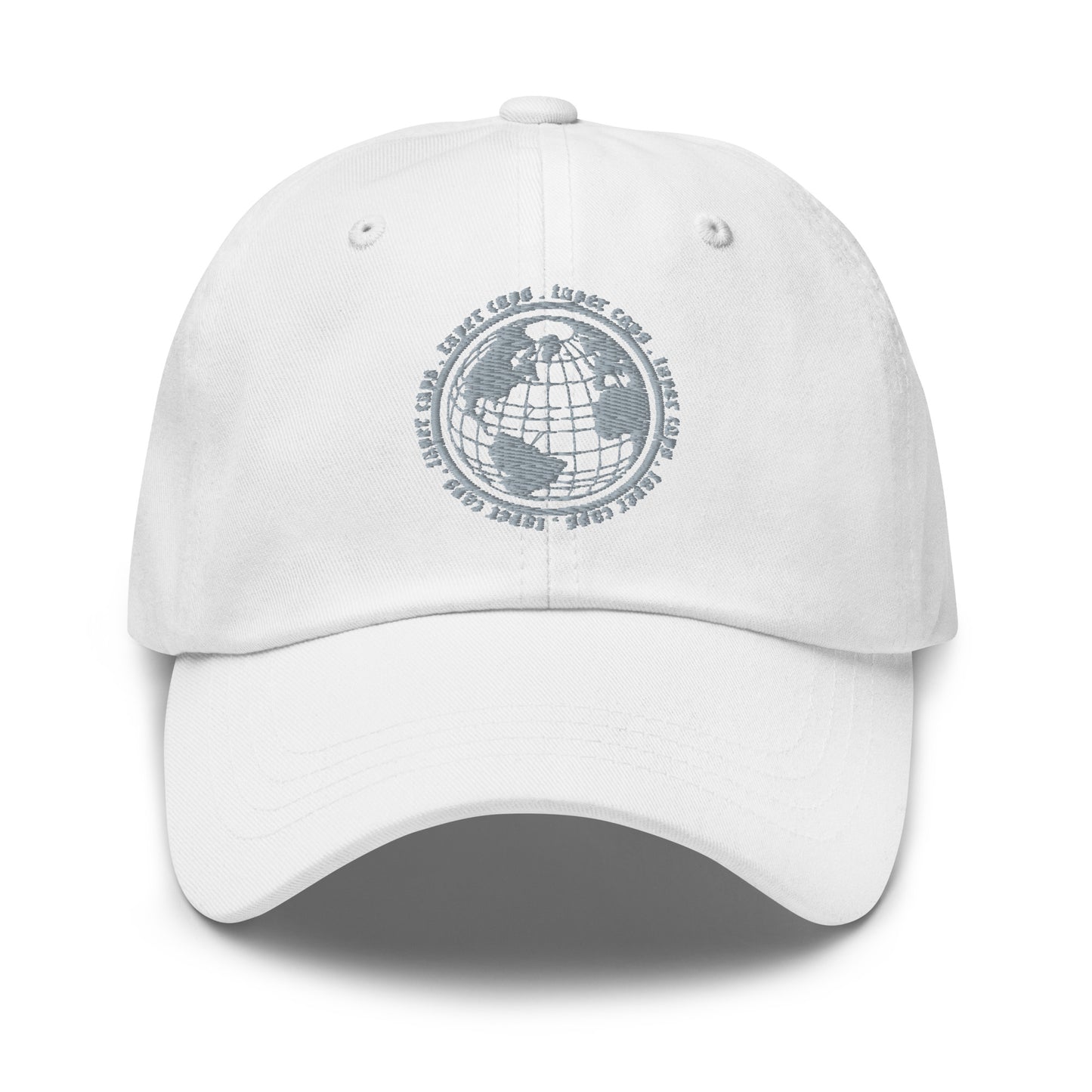 Dad hat Circle Earth Silver Embroidery