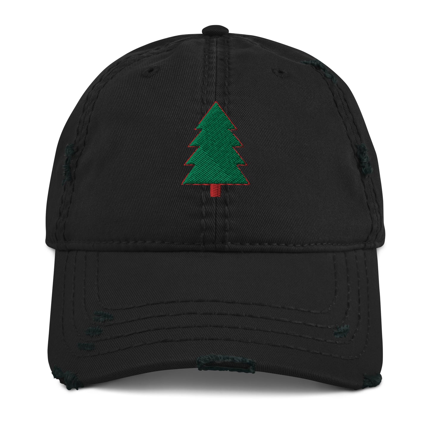 Distressed Dad Hat Pine Tree