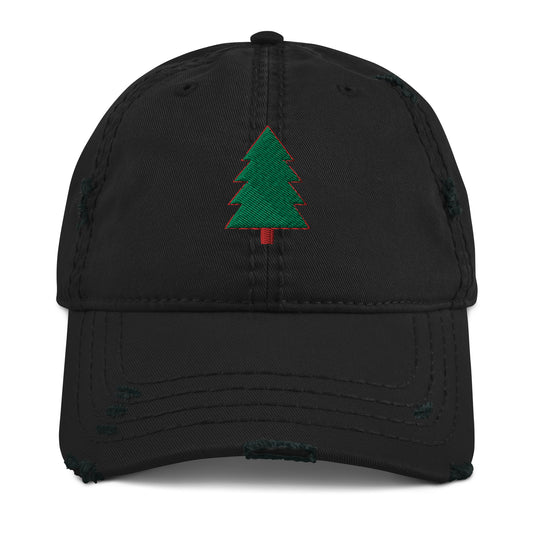 Distressed Dad Hat Pine Tree