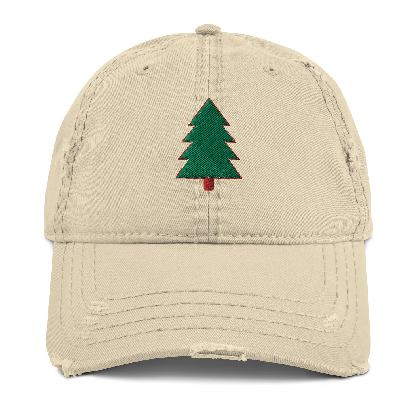 Distressed Dad Hat Pine Tree