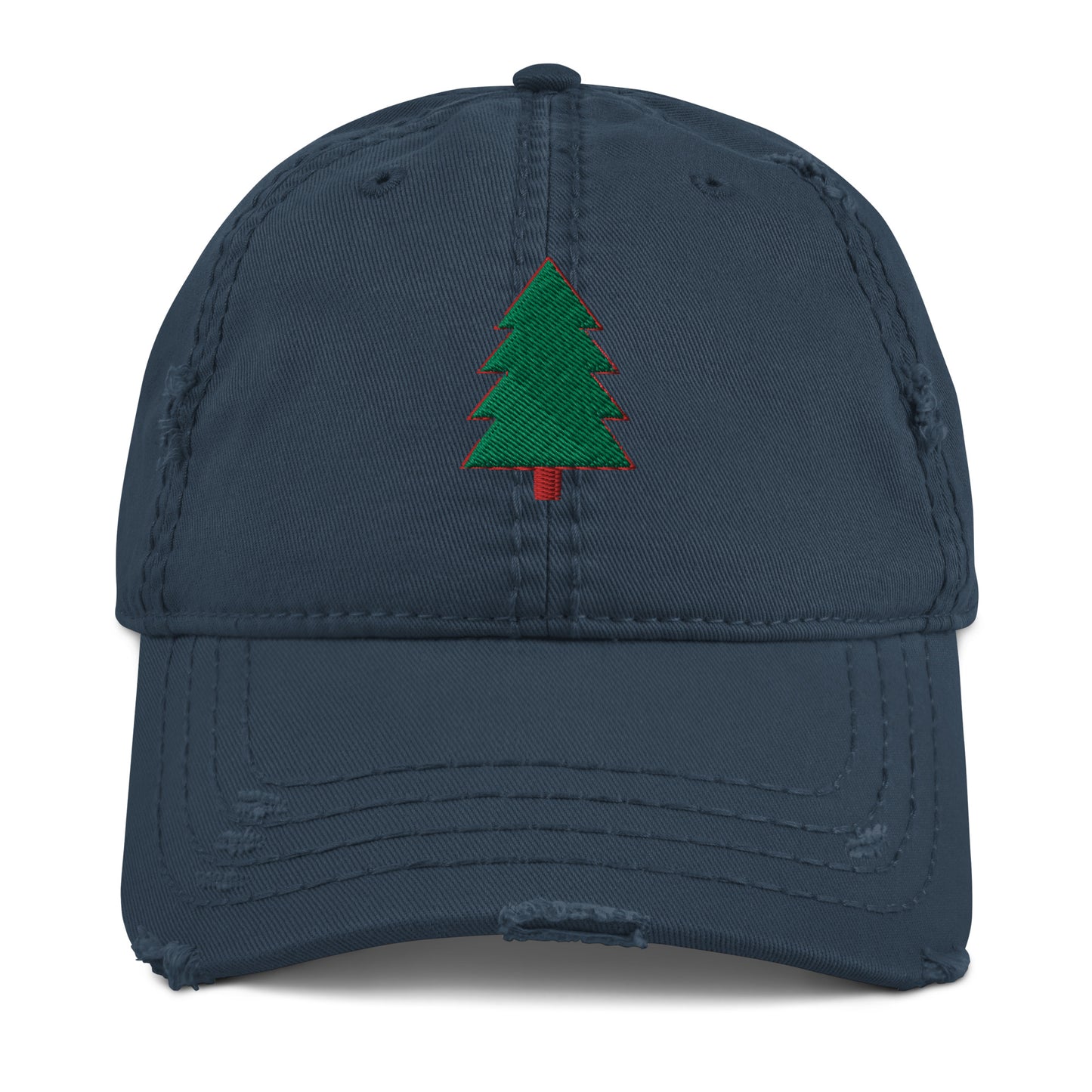 Distressed Dad Hat Pine Tree